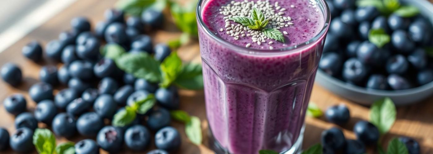 Healthy Blueberry & Chia Smoothie
