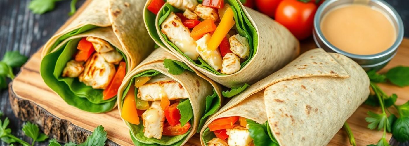Healthy Chicken & Spinach Wraps