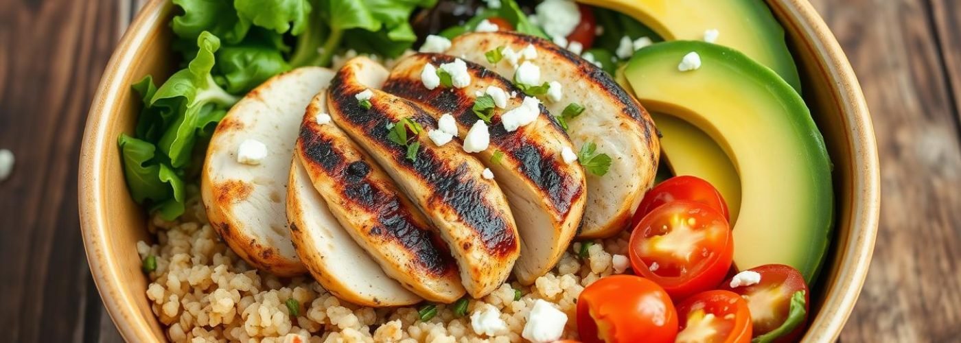 High-Protein Avocado Chicken Bowl