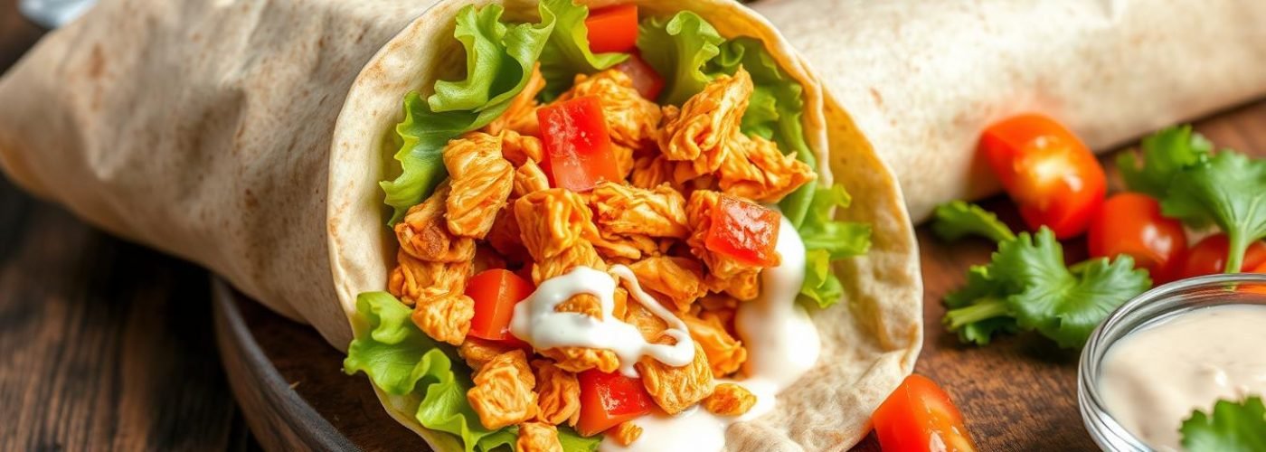 High-Protein Buffalo Chicken Wrap