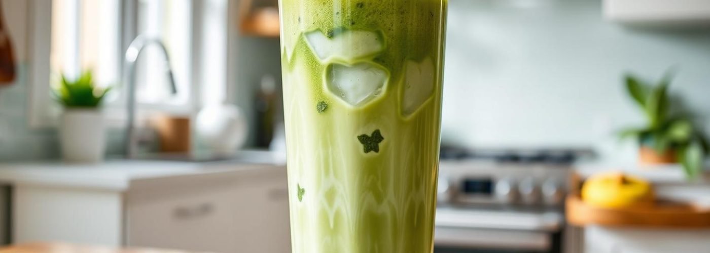 High-Protein Iced Matcha Latte
