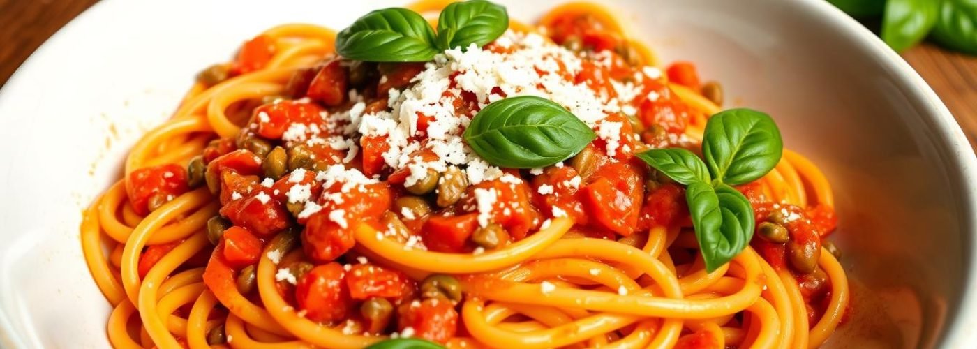 High-Protein Lentil Pasta with Marinara