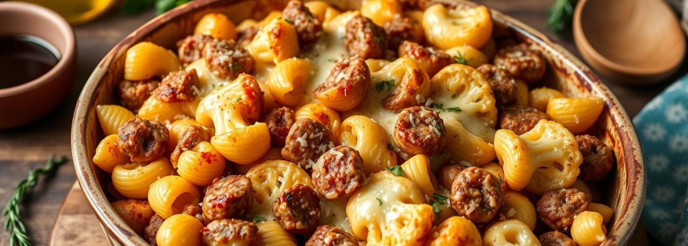 Italian Sausage & Cauliflower Pasta Bake