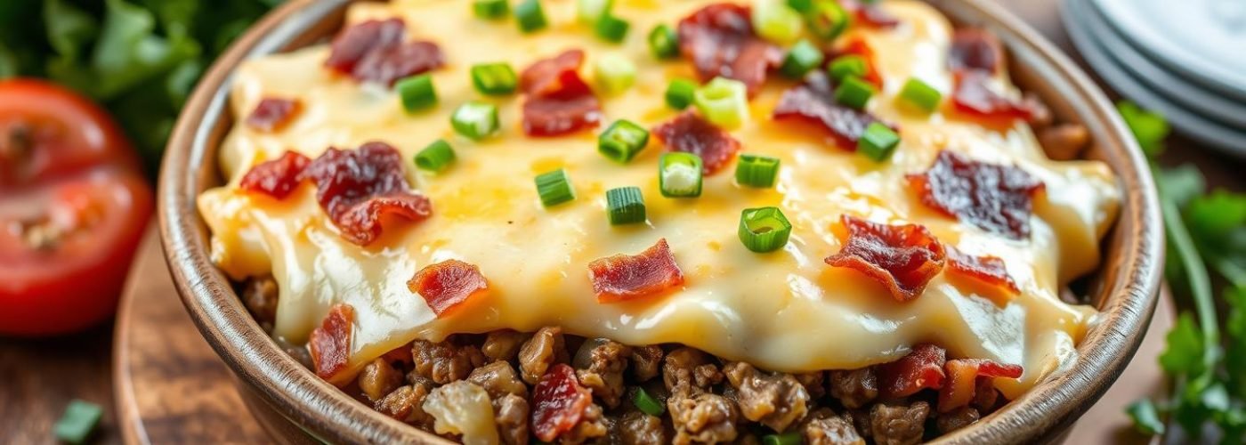 Keto Bacon Cheeseburger Casserole