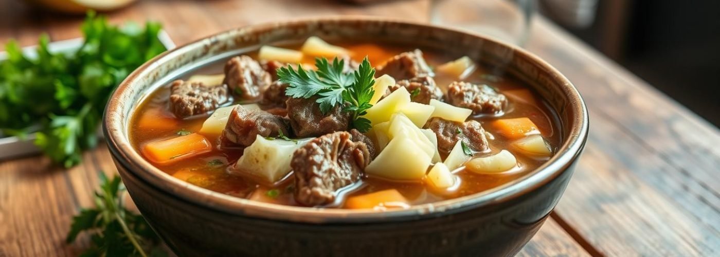 Keto-Friendly Beef & Cabbage Soup