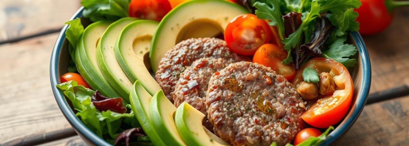 Lean Beef & Avocado Burger Bowl