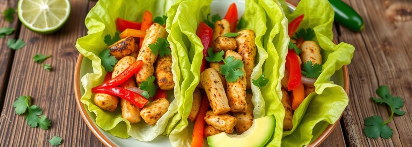 Low-Carb Chicken Fajita Tacos