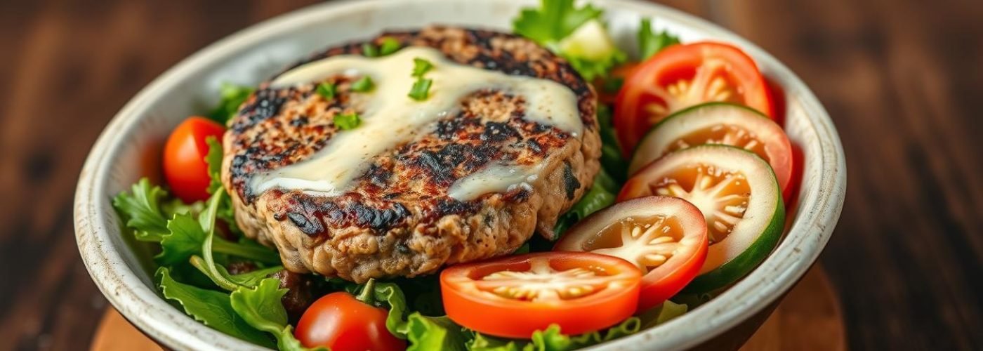 Low-Carb Mushroom & Swiss Burger Bowl