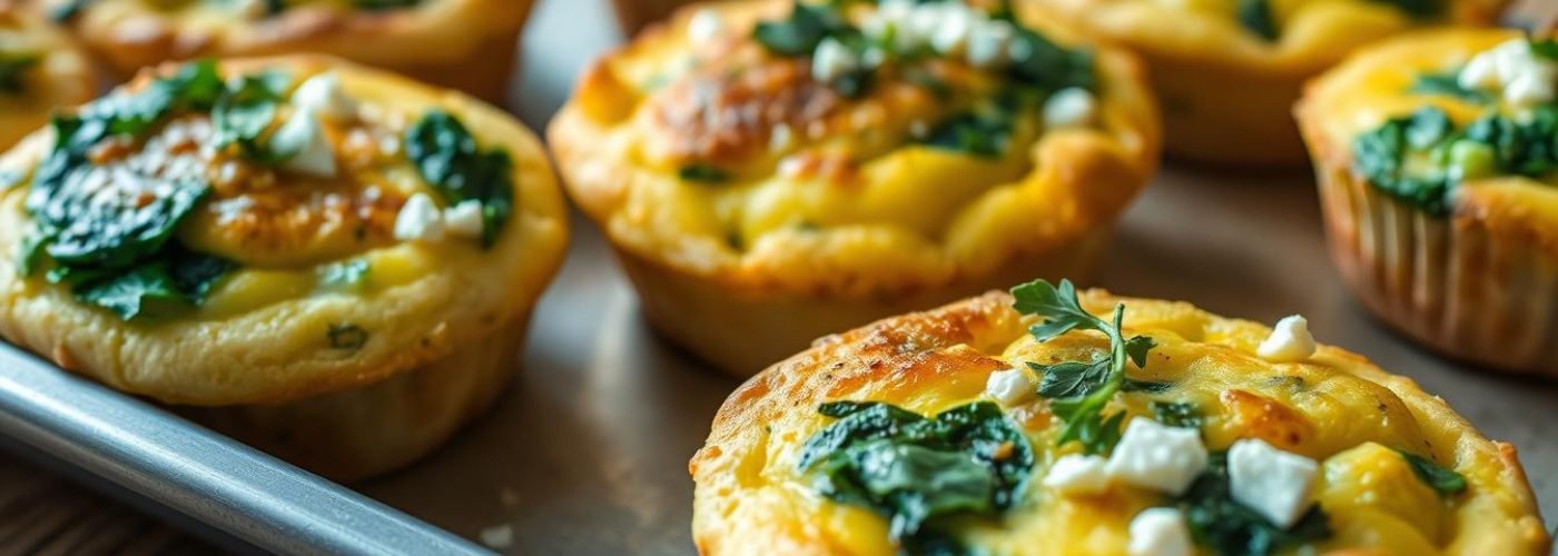 Low-Carb Spinach & Feta Egg Muffins