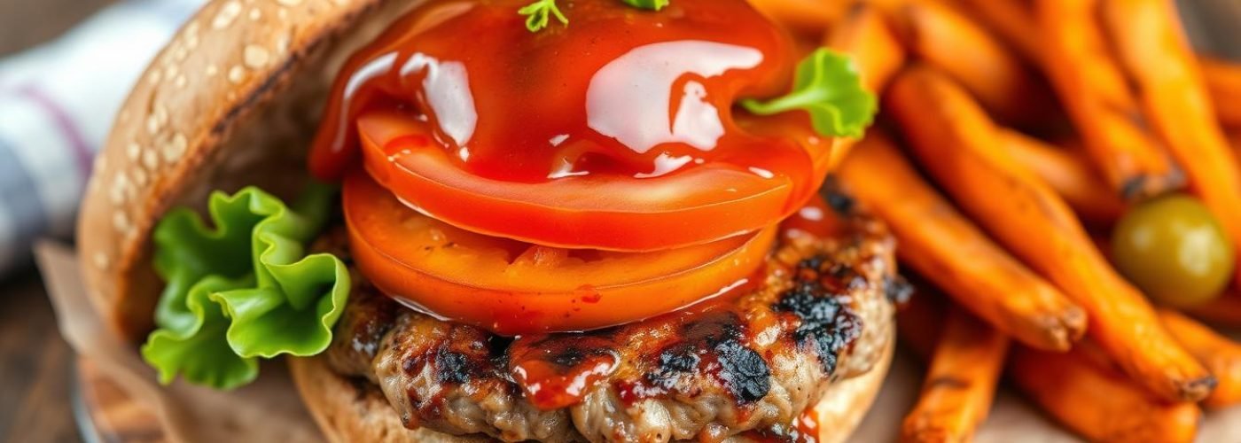 Low-Fat BBQ Turkey Burger