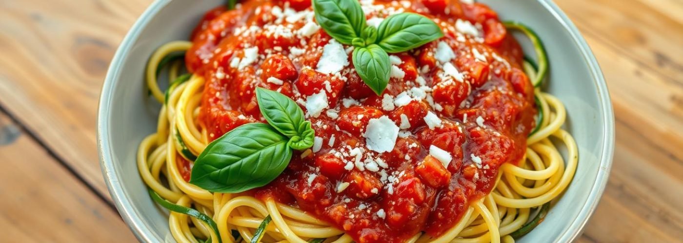 Low-Fat Zucchini Noodles with Marinara