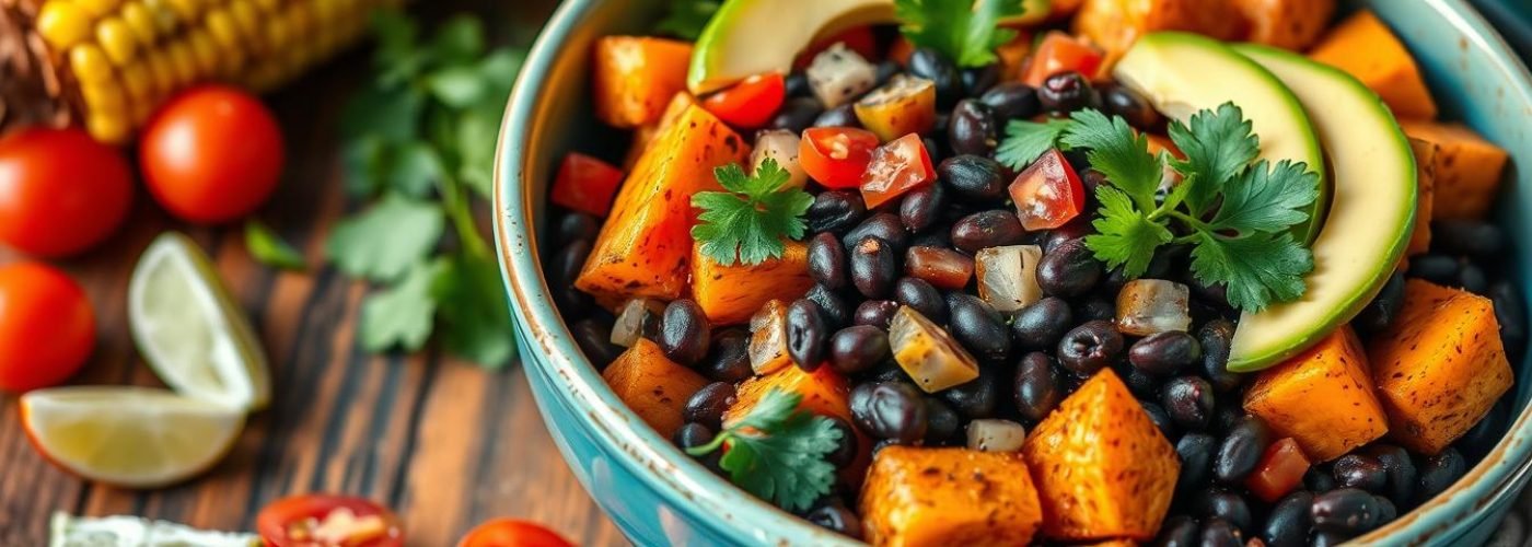 Make-Ahead Sweet Potato & Black Bean Burrito Bowls