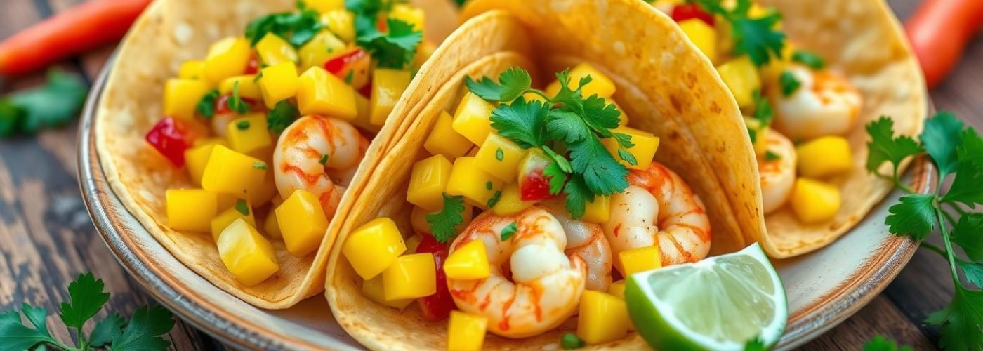 Mango Salsa Shrimp Tacos