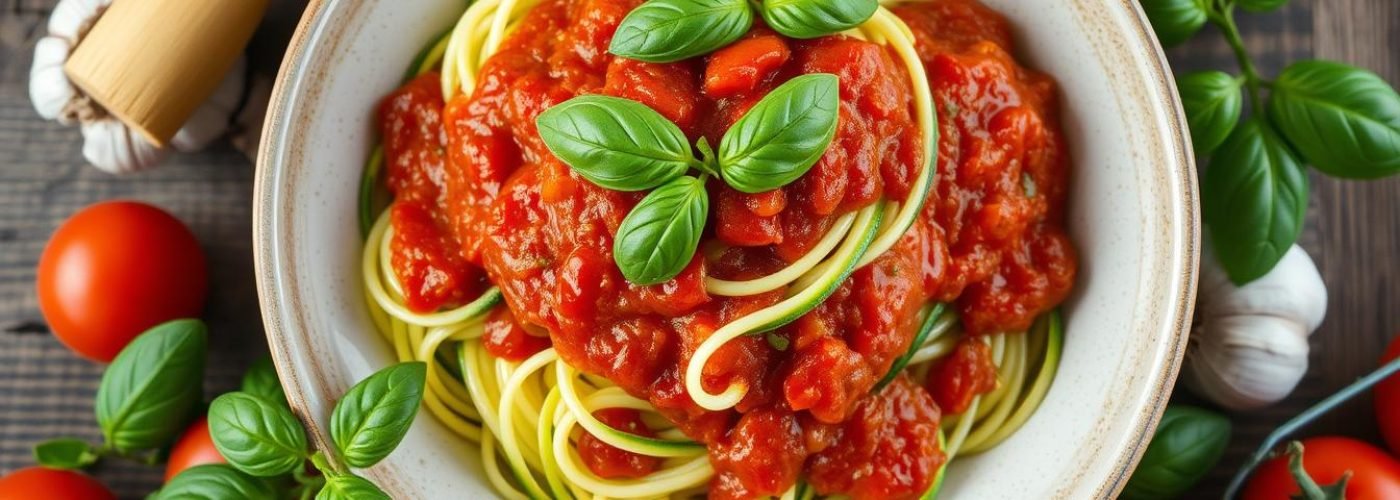 Paleo Zucchini Noodles with Marinara