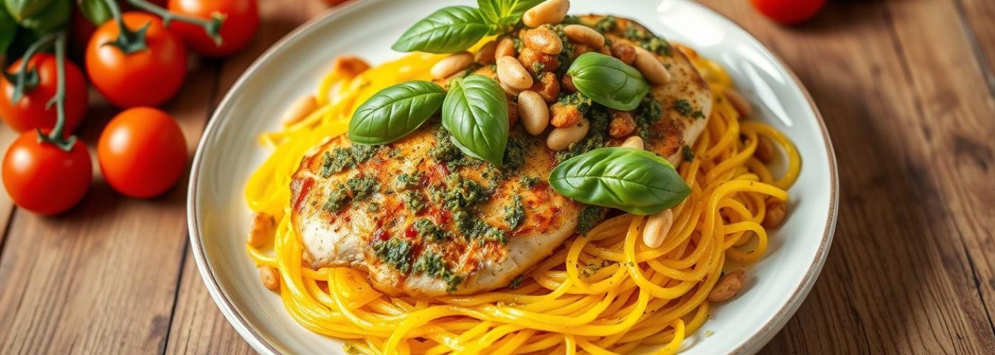 Pesto Chicken & Spaghetti Squash
