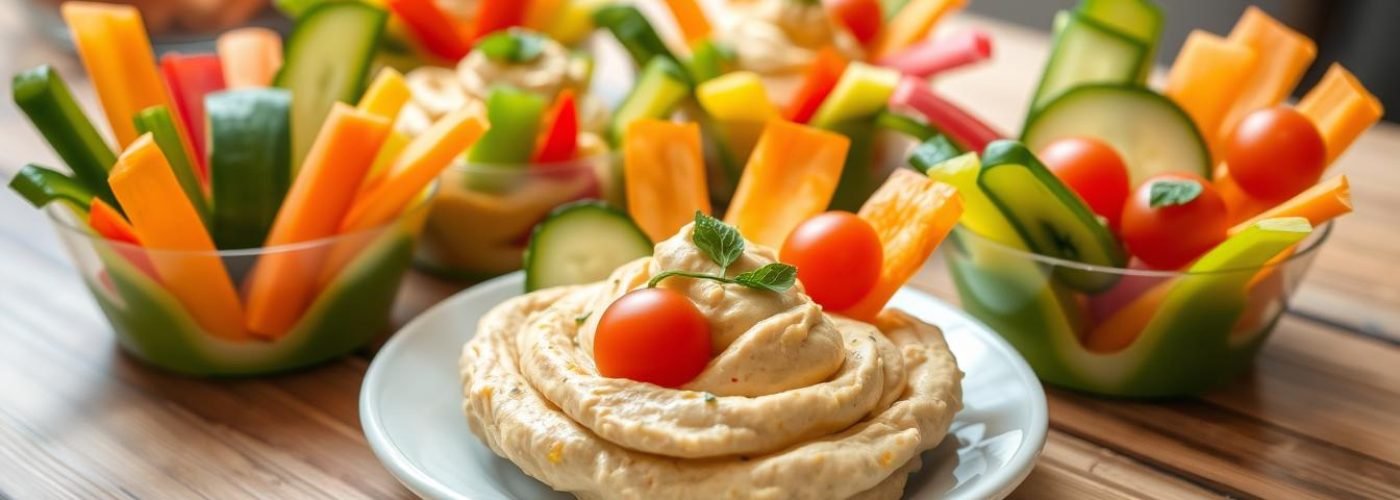 Protein-Packed Hummus & Veggie Cups