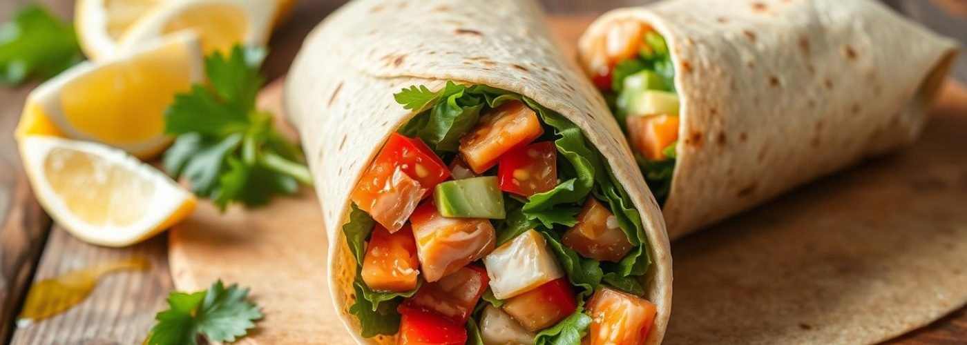 Protein-Rich Salmon Salad Wrap