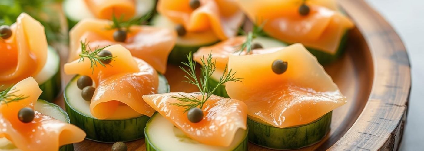 Quick Smoked Salmon Cucumber Bites