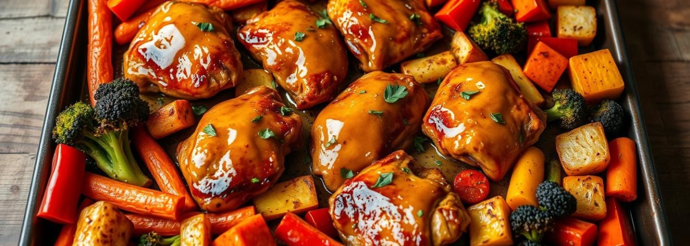Sheet-Pan Honey Mustard Chicken & Veggies