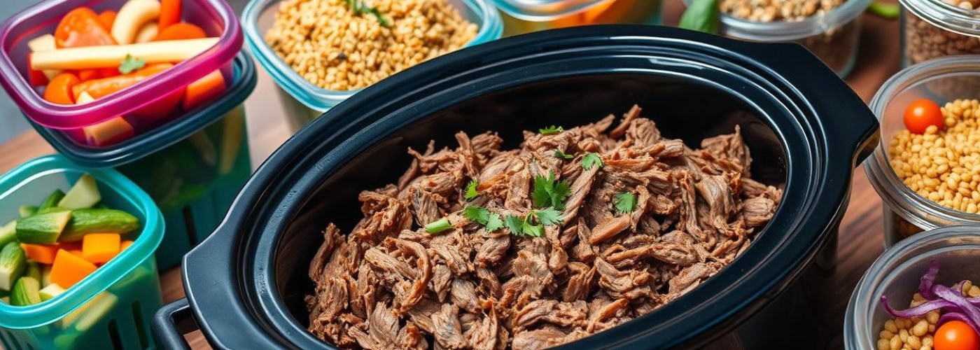 Slow-Cooker Shredded Beef for Meal Prep