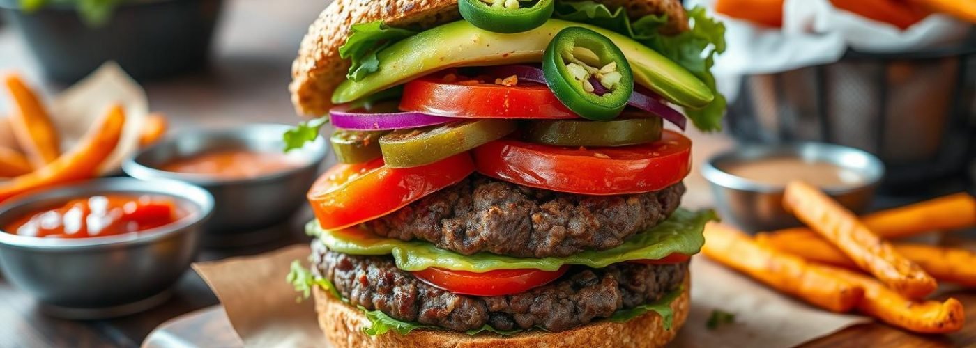 Spicy Black Bean Veggie Burger