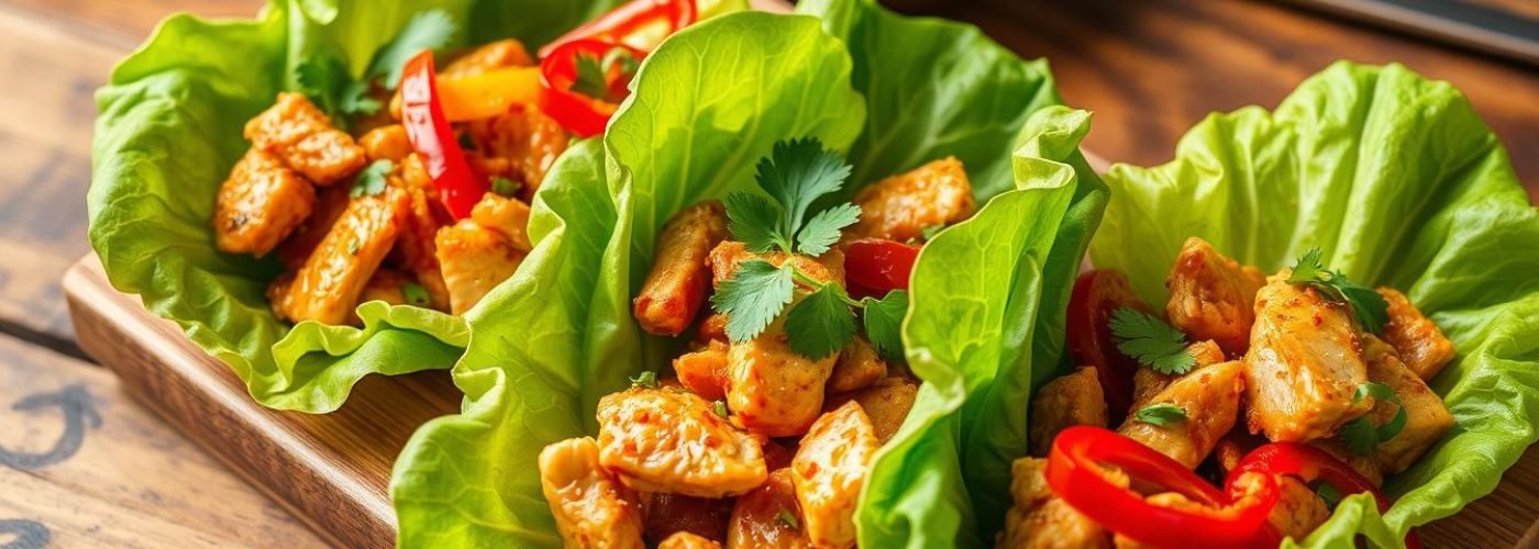 Spicy Chicken Lettuce Cups