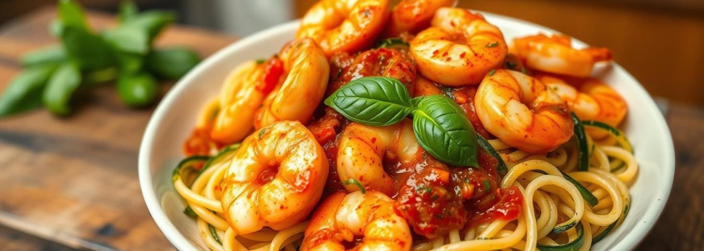 Spicy Shrimp & Zoodle Pasta