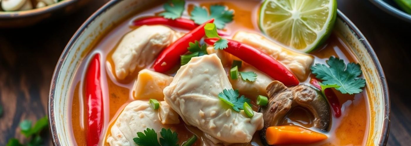Spicy Thai Coconut Chicken Soup