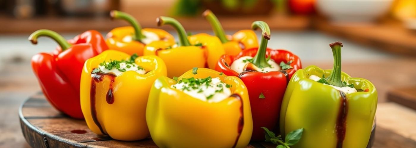 Stuffed Mini Peppers with Goat Cheese
