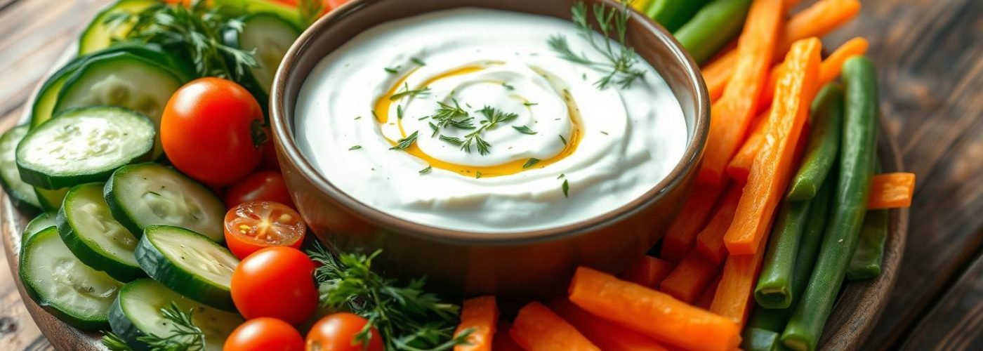 Zesty Greek Yogurt Dip with Veggies